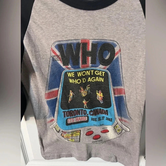 Vintage | Rare The Who "Final Shows" 1982 Tour Baseball Tee | Size S (approx) - Picture 3 of 6